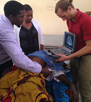 Ultrasound training by former fellow, Dr. Jason Reinking