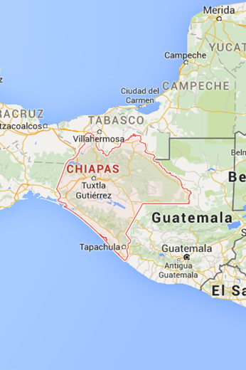 Map of Chiapas