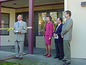 Discovery House Grand Opening, September 2003 Left to right: Bob Kajdan, AODS Program Manager, Supervisor Gayle Uilkema, John Sweeten, County Administrator, Dr. William Walker, CCHealth Services Director 