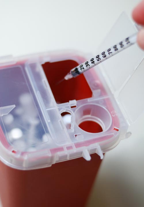 Safe disposal of needles and medical waste
